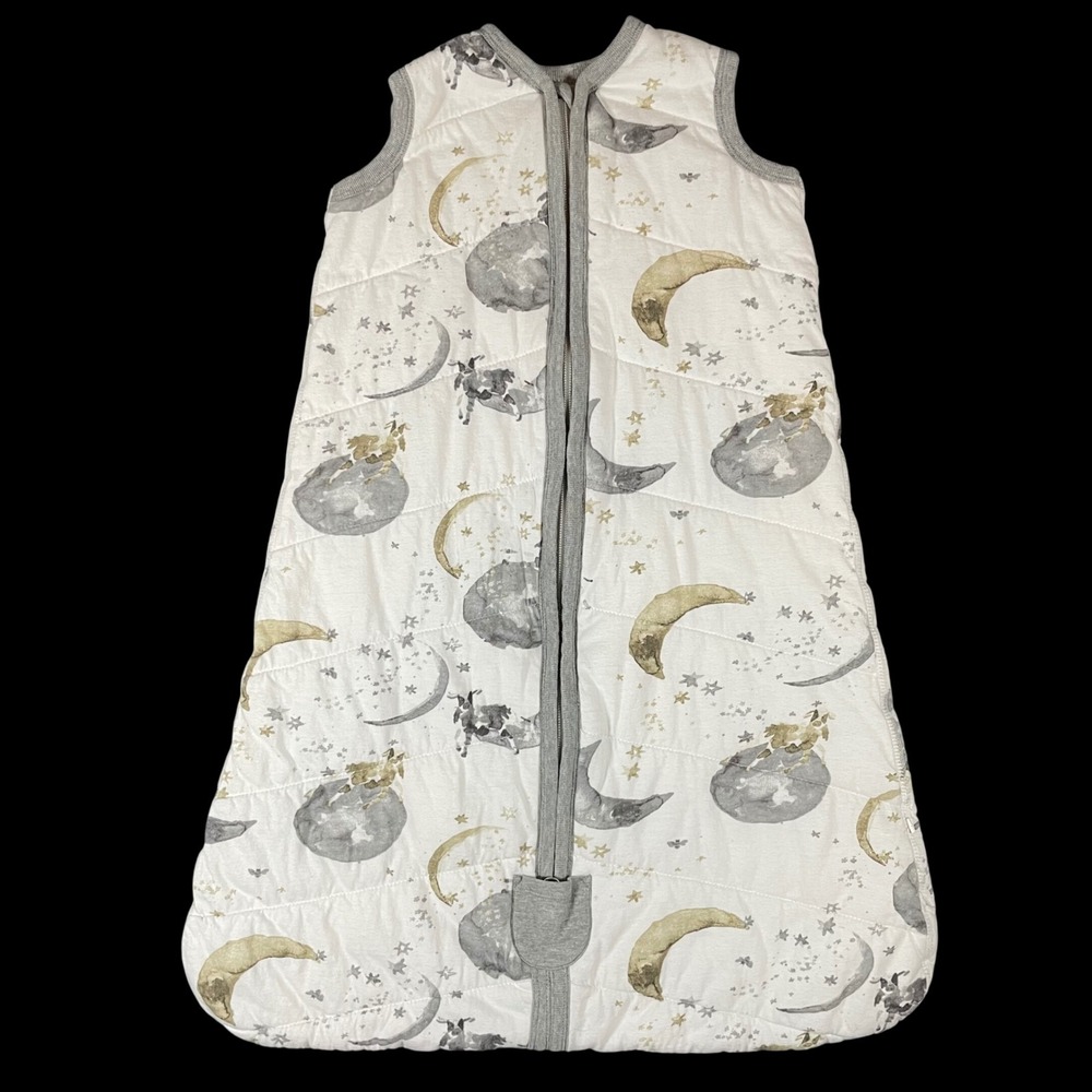 Burts Bees Baby Beekeeper Size M Sleep Sack Organic Cotton Gray Moon Celestial